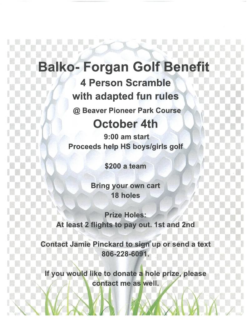 Balko-Forgan Golf Benefit 
