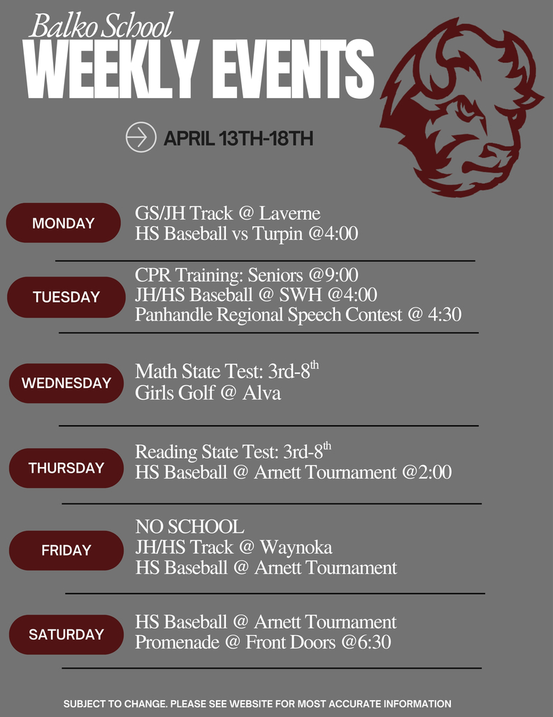 weekly agenda