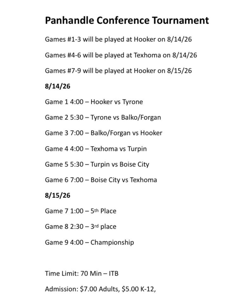 Panhandle Conference Bracket