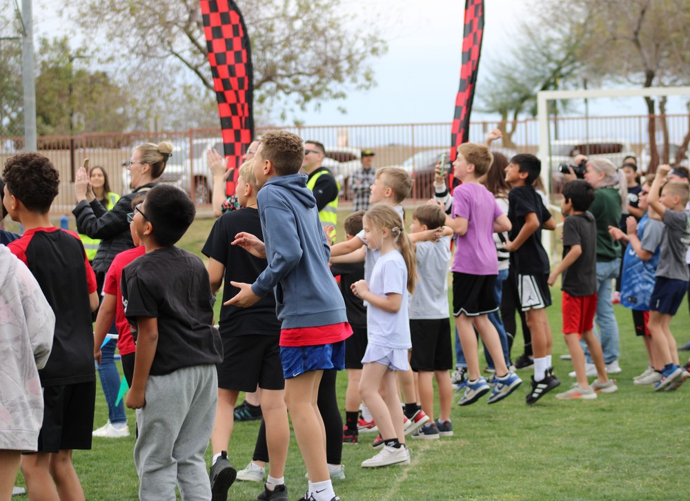 Students participating in Viper Ninja Warrior.