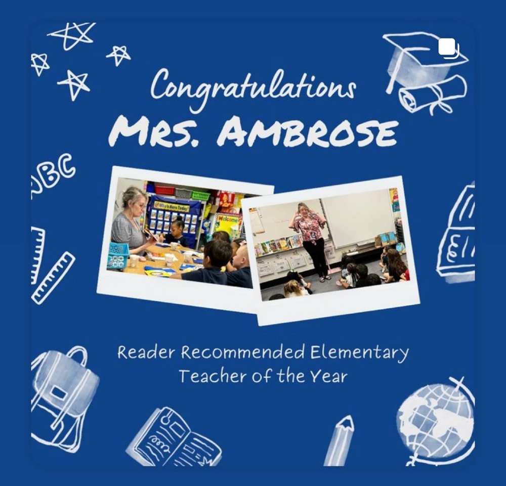 Congratulations, Mrs. Ambrose!