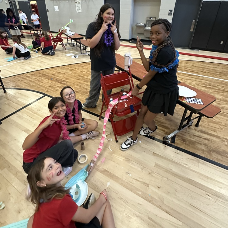 group working on marble run