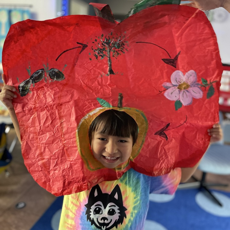 child with apple project