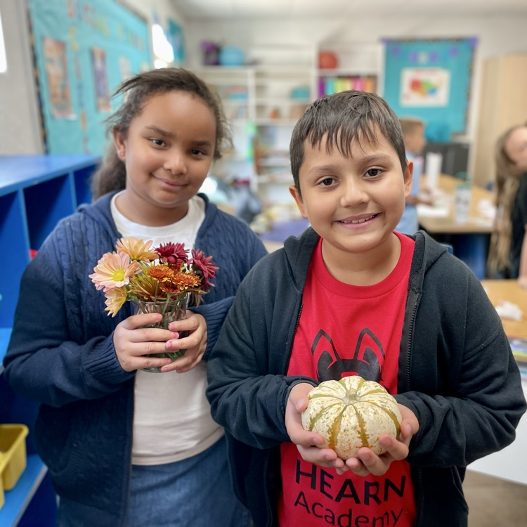 kids with pumpkin