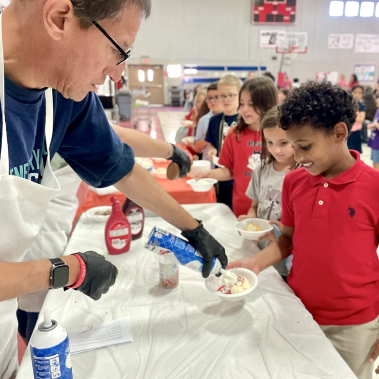 principal serving ice cream