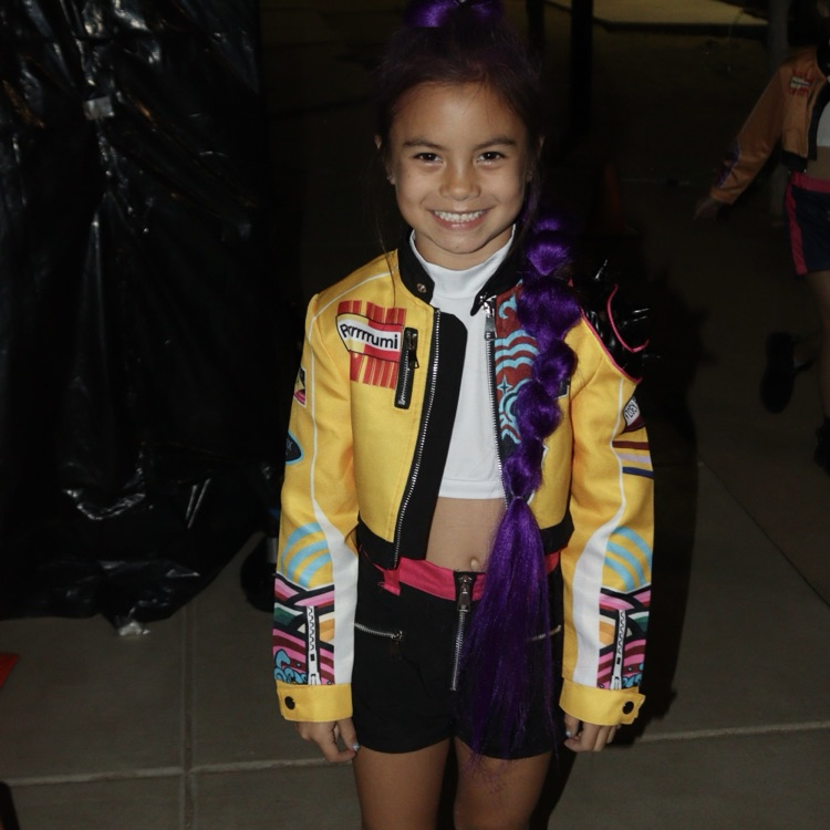 girl dressed in costume