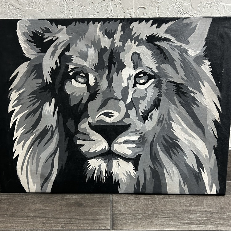 lion painting