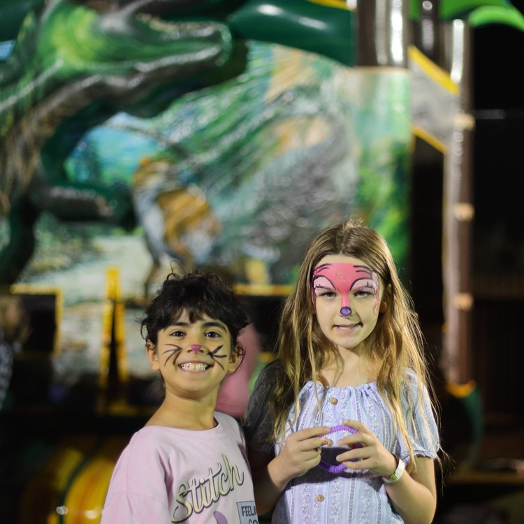 kids with face paint