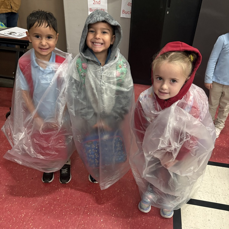 kids in ponchos