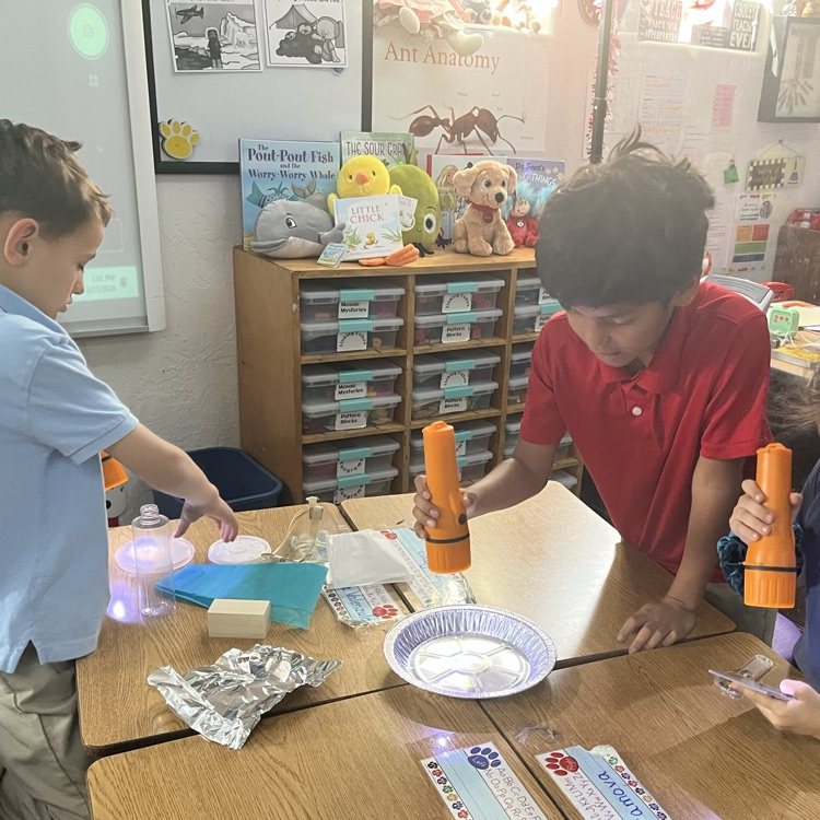 kids with flashlights 