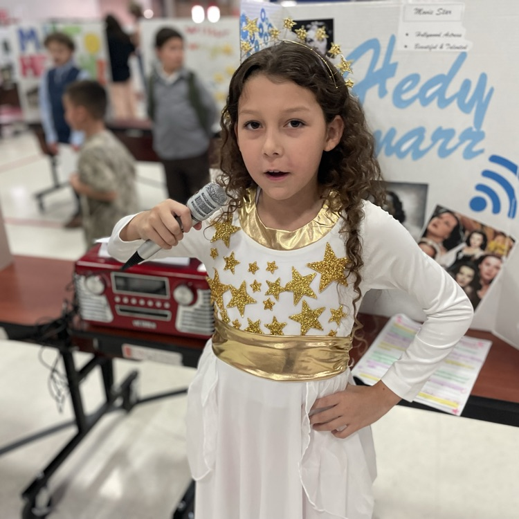 child presenting