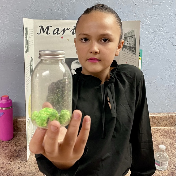 child presenting