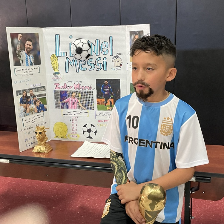 child presenting