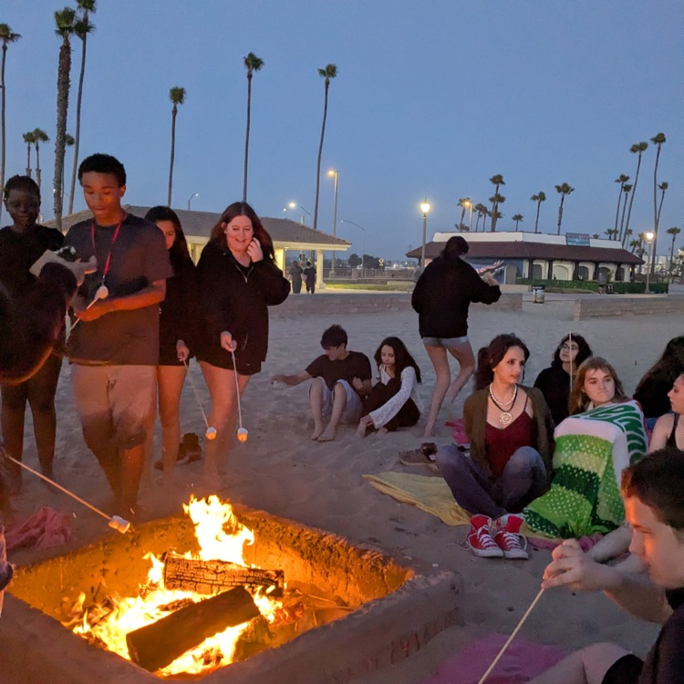 Fire on the beach