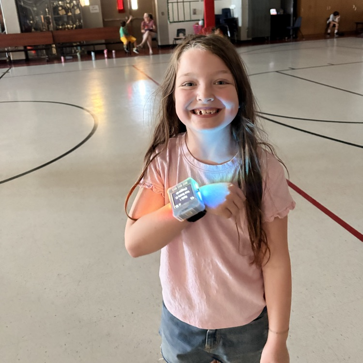 happy child with bracelet