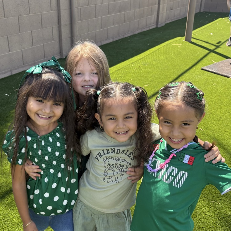 kids in green