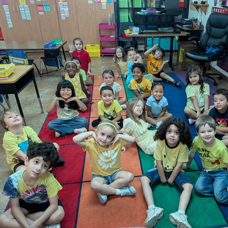 kids in yellow