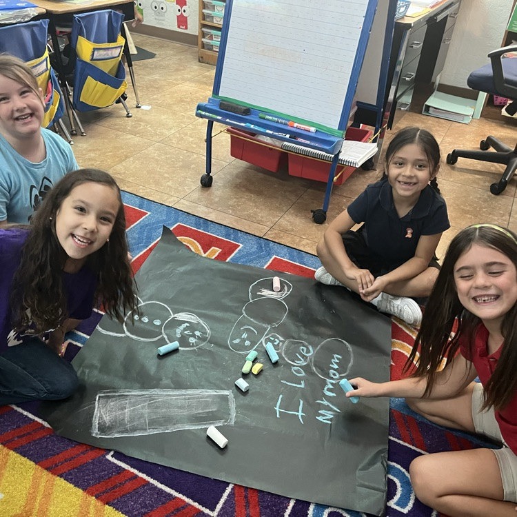 kids with chalk