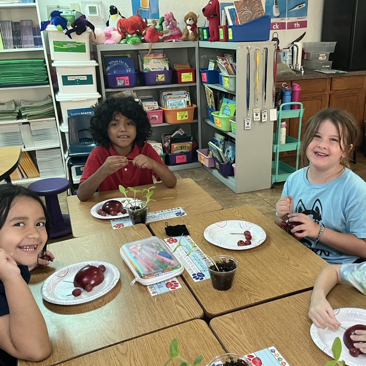 kids with snacks