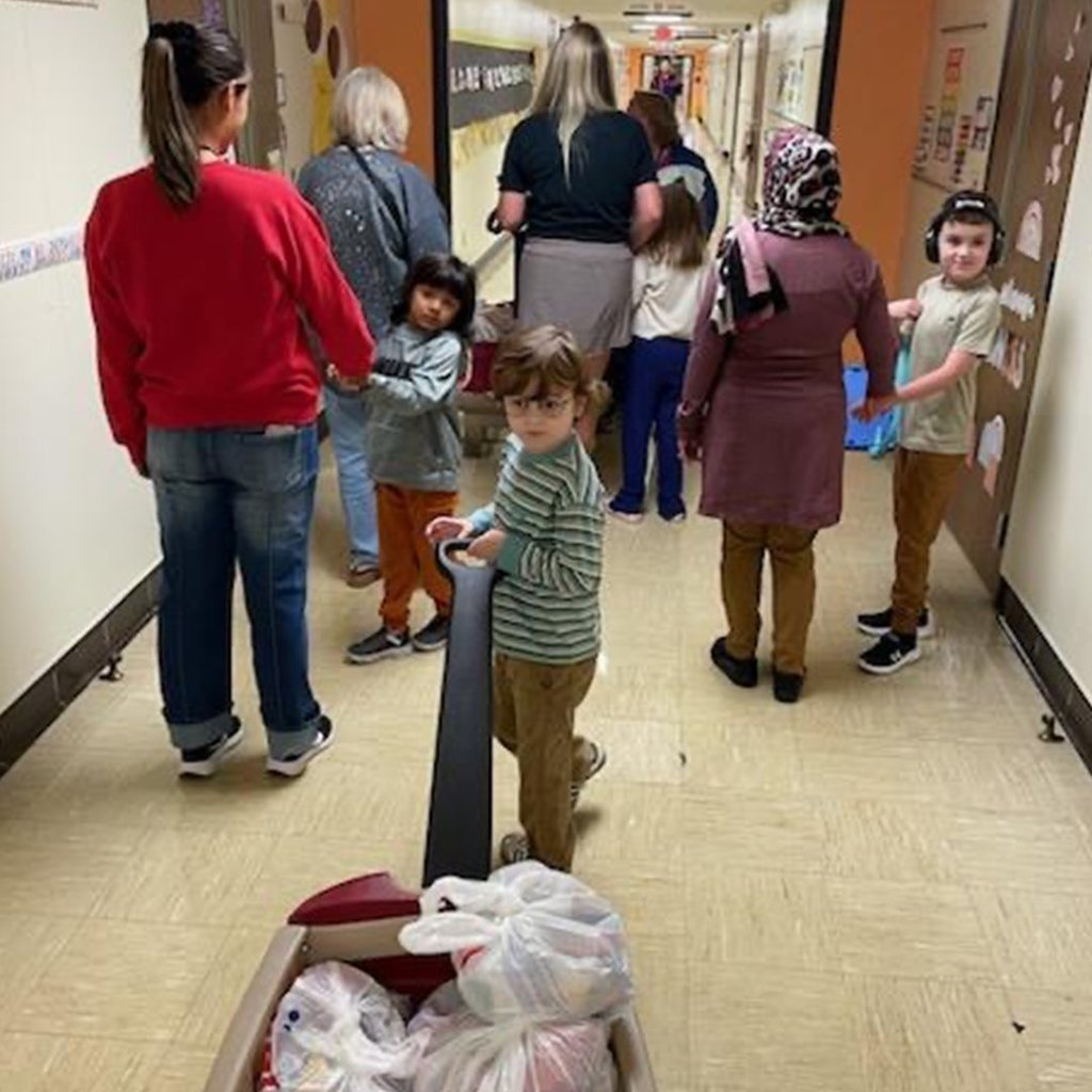 CES students delivering Titan Fuel bags.