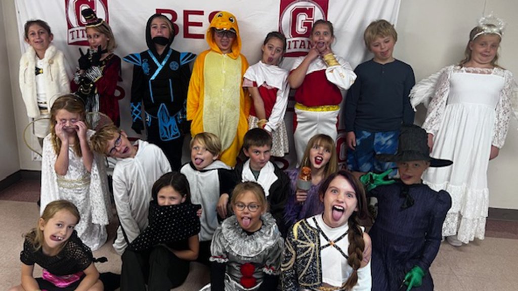 BES students having fun at their fall party