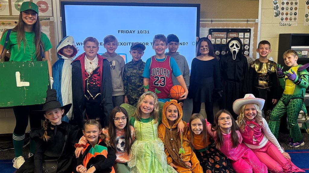 CES students having fun at their fall party