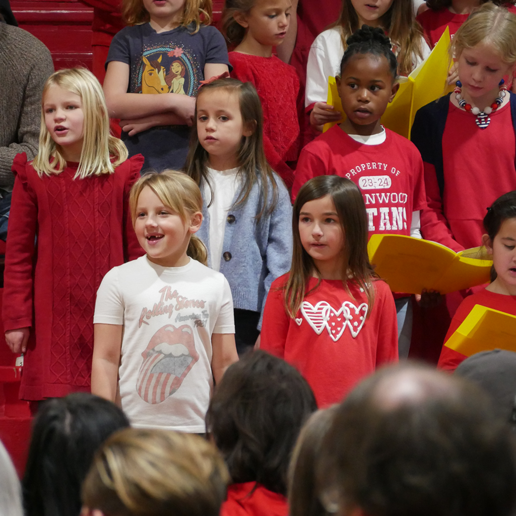 BES students performing during the Veterans Day Assembly.
