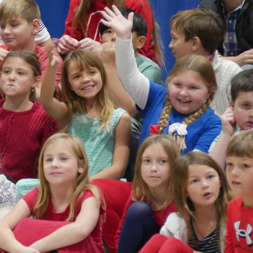 CES students performing in the Veterans Day Assembly.
