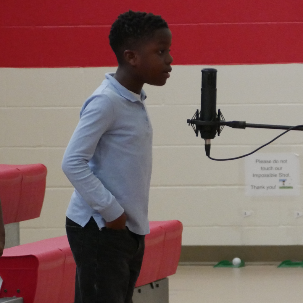 GES students performing in the Veterans Day Assembly.