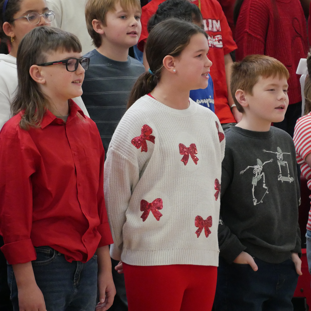 GES students performing in the Veterans Day Assembly.