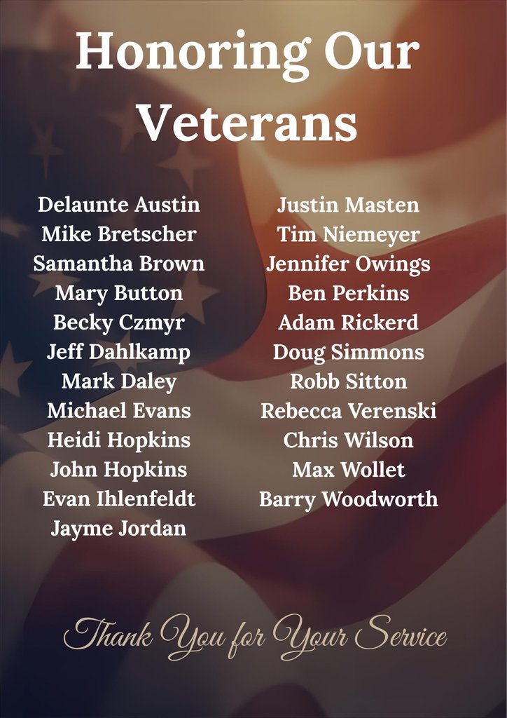 Thank You Veterans!