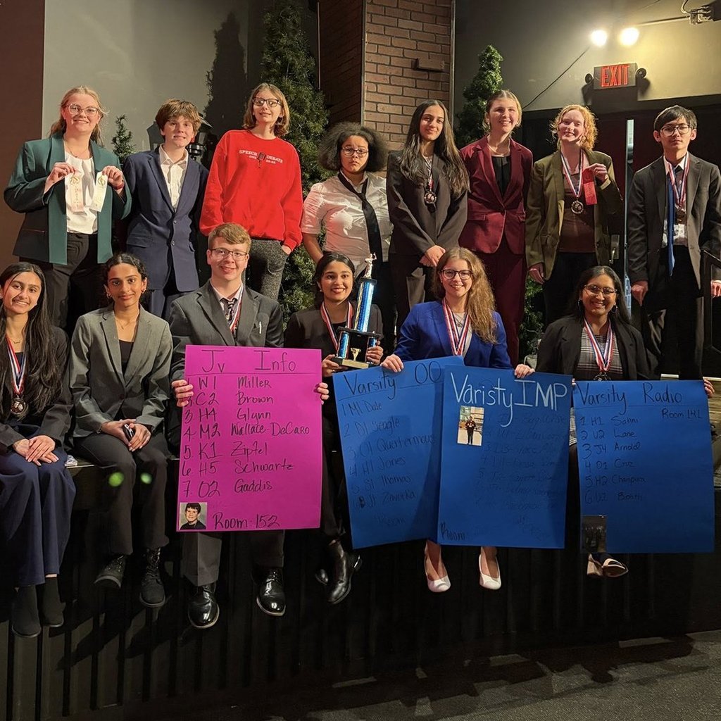Speech Team members with their awards