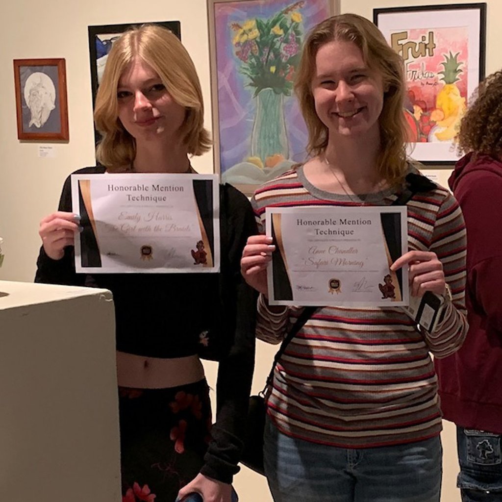 GHS students Emily Harris and Anne Chandler