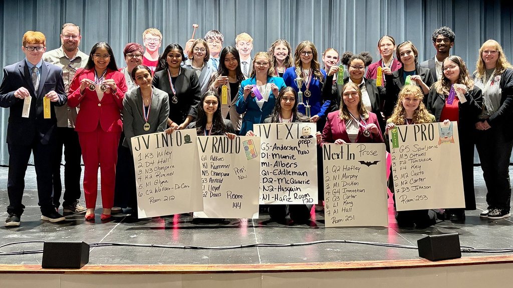 The GHS speech team at its home competition