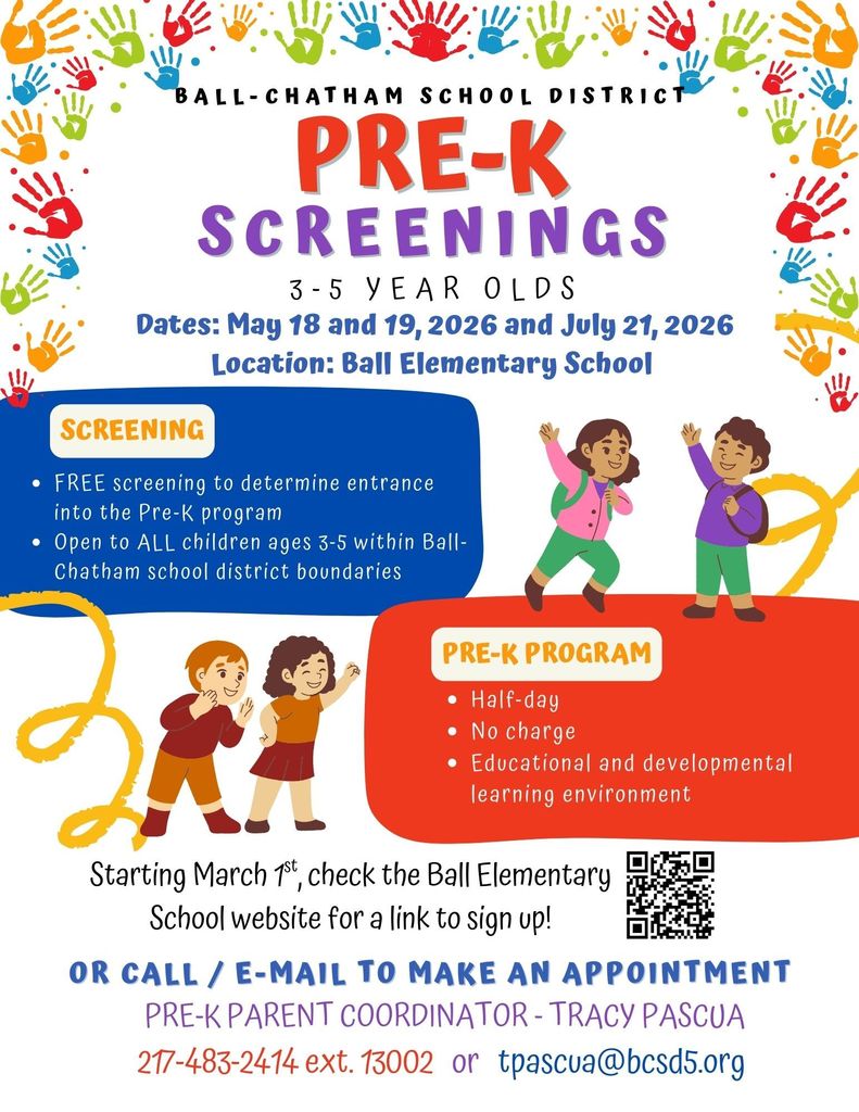 BES Pre-K Screening Flyer