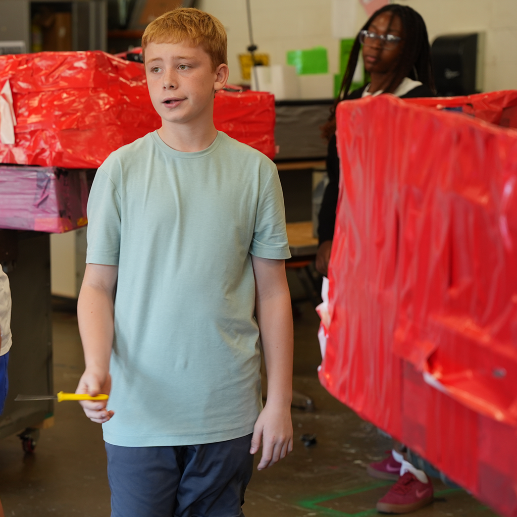 Boats created for cardboard boat regatta