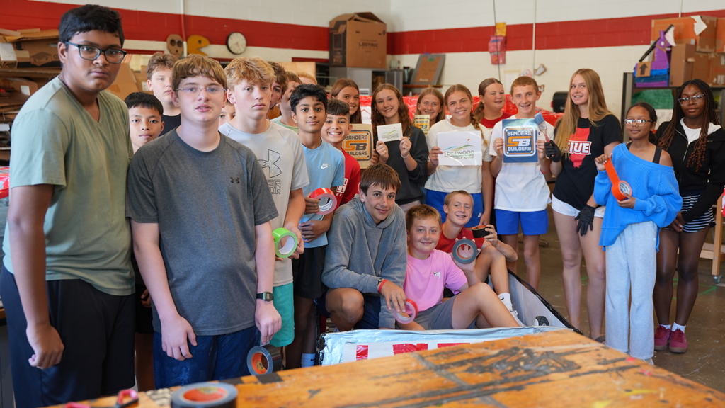 Boats created for cardboard boat regatta