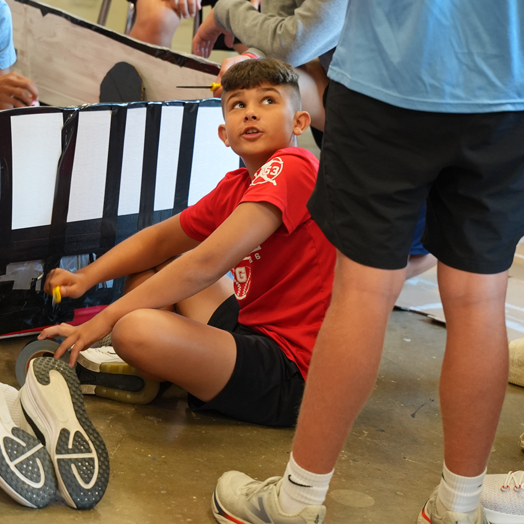Boats created for cardboard boat regatta