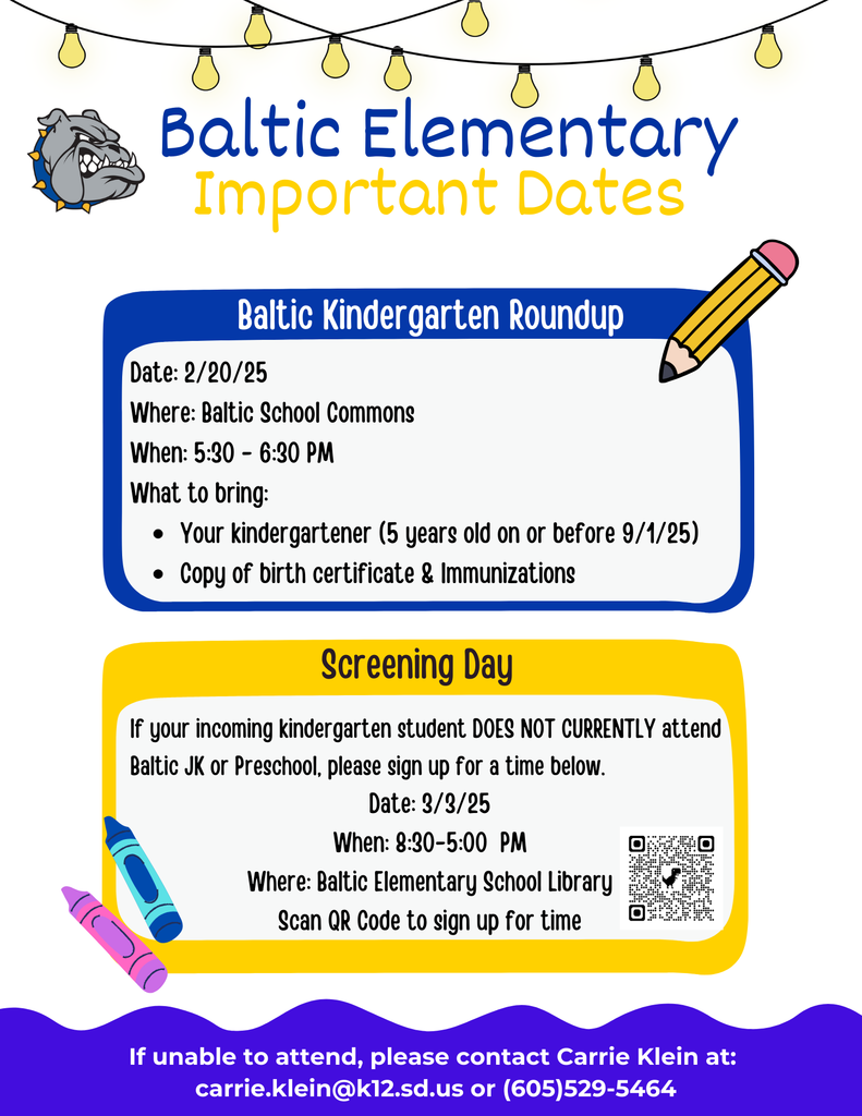 Mark your calendars for Kindergarten Roundup and our Screening Day!