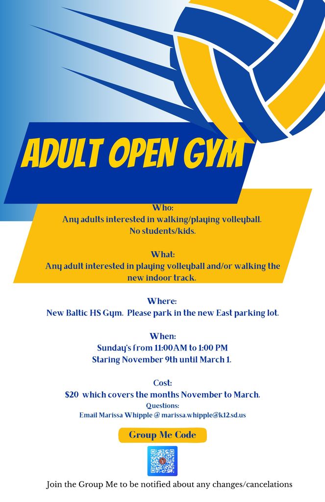 Blue and Yellow Creative Volleyball Tournament Flyer