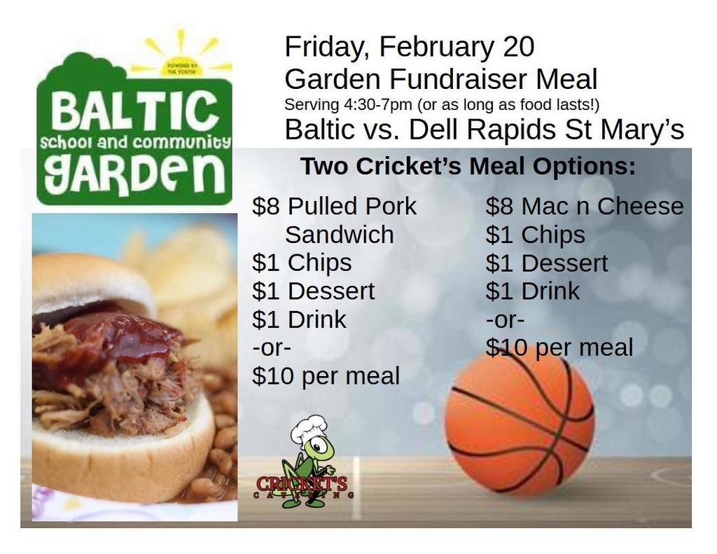 Baltic School and Community Garden Fundraiser Flyer
