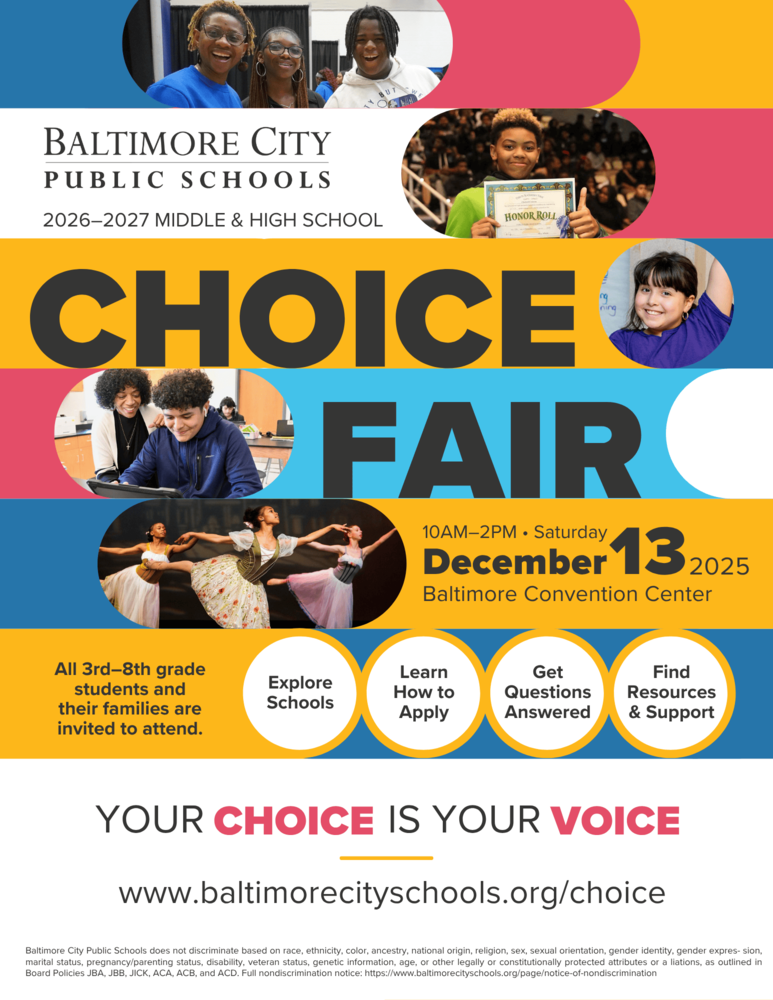 flyer for School Choice Fair 2025