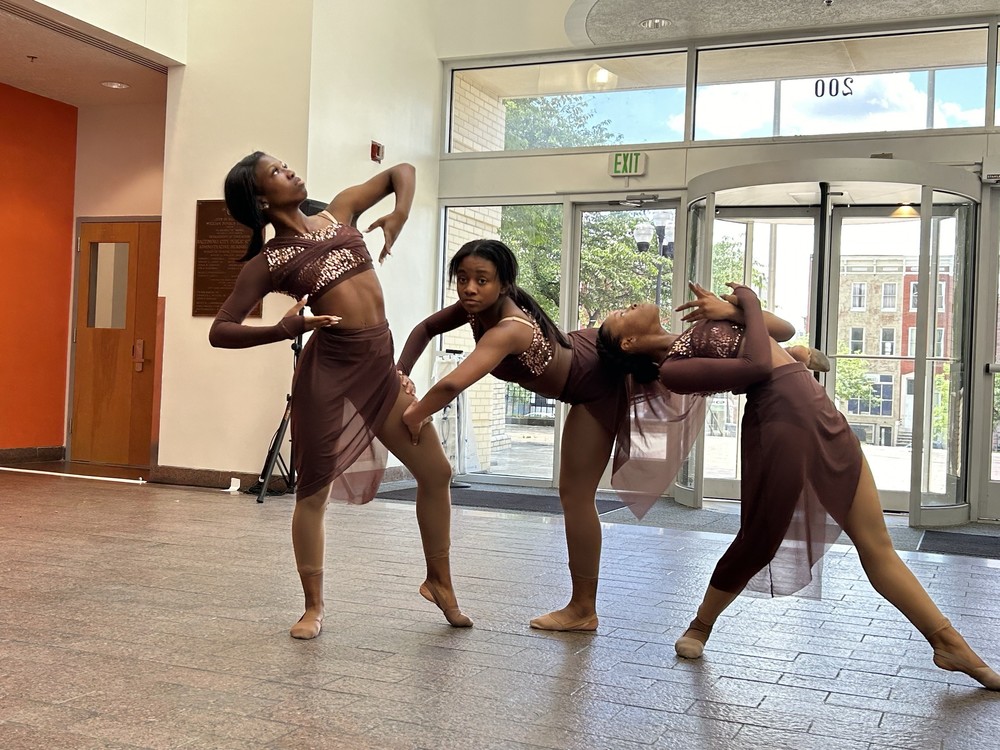 Dancing in North Ave Lobby