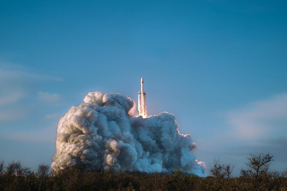 NASA’s Nancy Grace Roman Space Telescope rises to space atop a SpaceX Falcon Heavy rocket from Launch Complex 39A at the agency’s Kennedy Space Center in Florida on Sunday, Aug. 30, 2026.