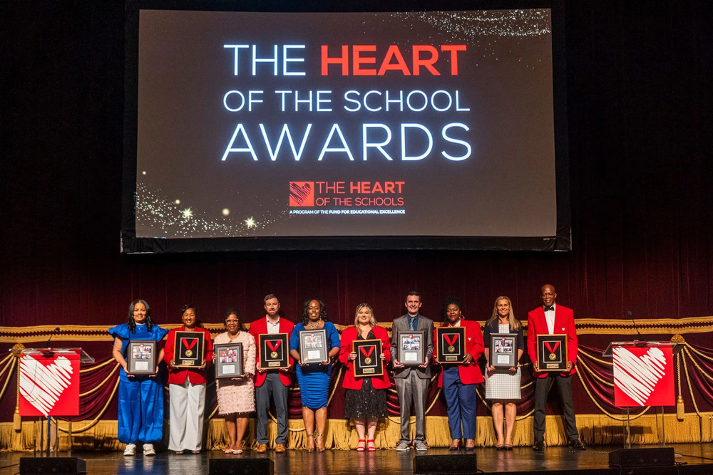 photo of last ceremony naming the winners of the Heart of the School Awards
