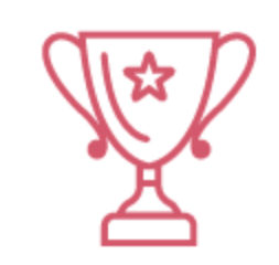 Pink trophy graphic