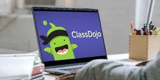 ClassDojo logo on a person's laptop screen
