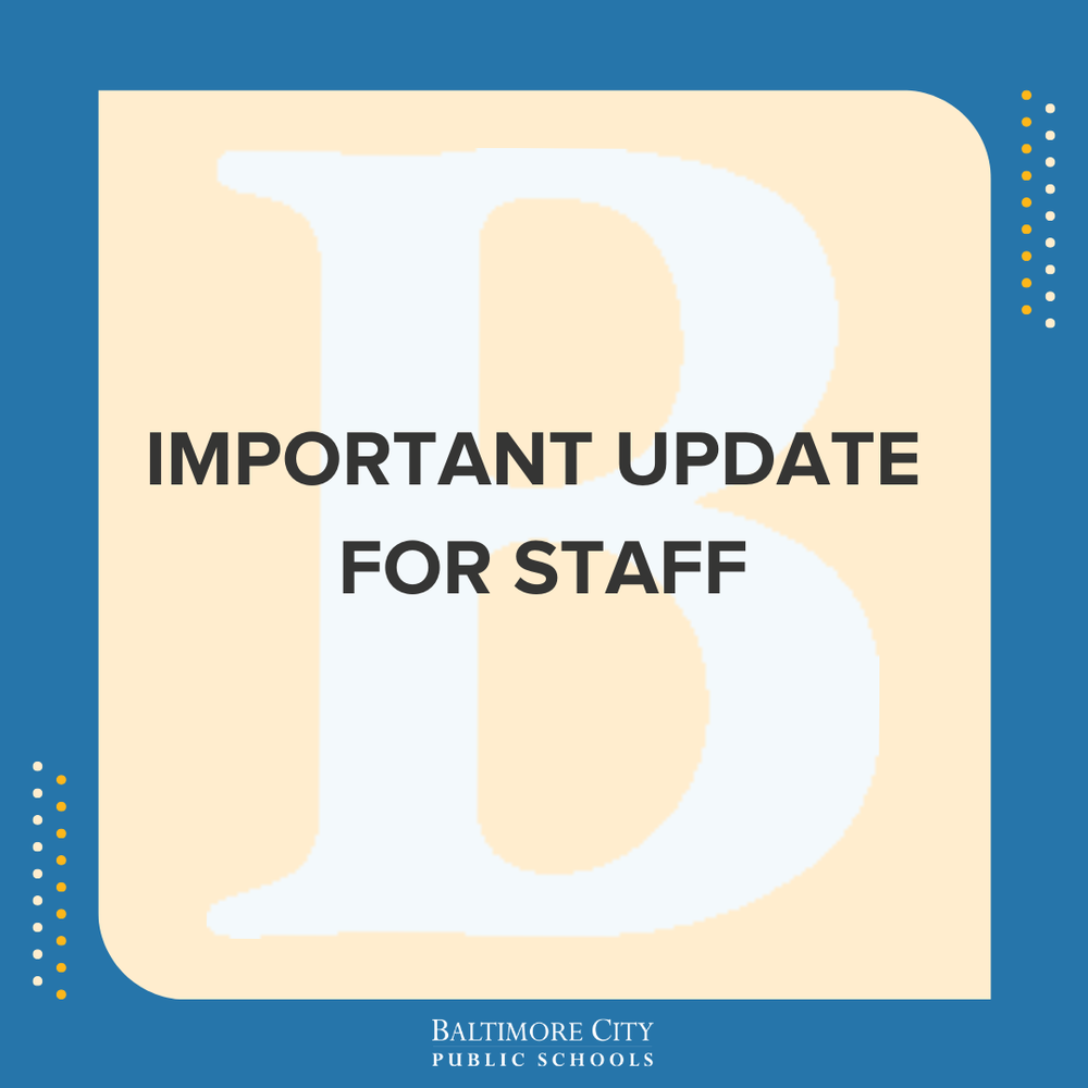 Important Update for Staff