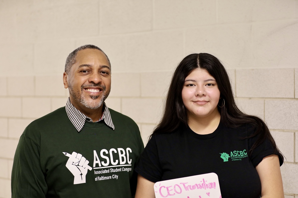 Board Chair Salley and Student Commissioner Chicas-Guzman