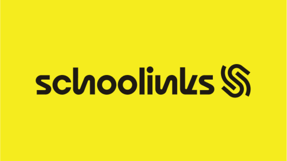The SchooLinks logo on yellow background